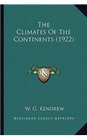 The Climates Of The Continents (1922): (English)
