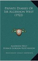 Private Diaries Of Sir Algernon West (1922)
