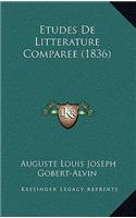 Etudes De Litterature Comparee (1836)