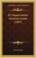 Il Cinquecentista Ortensio Lando (1893)