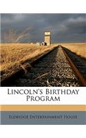 Lincoln's Birthday Program