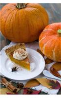 Rich Pumpkin Pie and Orange Pumpkins Autumn Harvest Journal