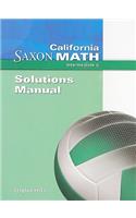 California Saxon Math, Intermediate 6 Solutions Manual