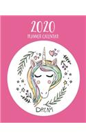 Dream 2020 Unicorn Calendar Planner