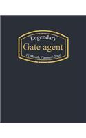 Legendary Gate agent, 12 Month Planner 2020: A classy black and gold Monthly & Weekly Planner January - December 2020