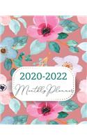 2020-2022 Monthly Planner: Three Year 36 Months Calendar Agenda, Monthly Weekly Yearly Notebook Planner Organizer Schedule With Inspirational Quotes and Holidays, Lovely Flora