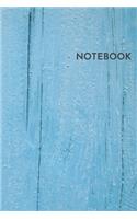 Notebook: Bleu Wood Turquoise Blank Unlined Notebook 6x9 Inches 100 Pages