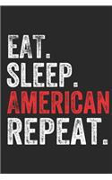 Eat Sleep American Handball Repeat Sports Notebook Gift