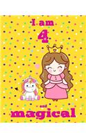 unicorn journal i am 4 and magical