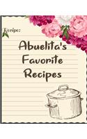 Abuelita's Favorite Recipes: Personalized Blank Cookbook and Custom Recipe book Journal to Write in Cute Gift for Women Mom Wife Recipes Journal And Organizer For Recipes Page 1