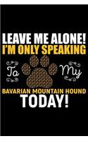 Leave Me Alone! I'm Only Speaking to My Bavarian Mountain Hound Today!
