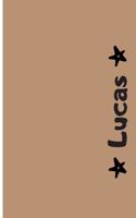 Lucas: Cuaderno Con Portada Personalizada - Diario con 110 Páginas - Regalo Perfecto Para el Colegio, Trabajo o Universidad - Tamaño Mediano 15x22.86 cm