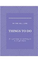 Things To Do Journal