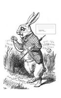 Alice in Wonderland White Rabbit Composition Book