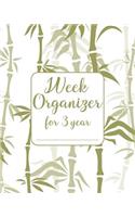 Week Organizer for 3 year