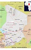 Modern Day Color Map of Chad in Africa Journal: Take Notes, Write Down Memories in this 150 Page Lined Journal
