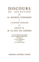 Discours de réception de M. Maurice Schumann à l'Académie française