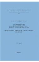 Supplement to Morton W. Bloomfield Et Al., 'Incipits of Latin Works on the Virtues and Vices, 1100-1500 A.D.'