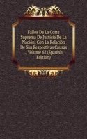 Fallos De La Corte Suprema De Justicia De La Nacion: Con La Relacion De Sus Respectivas Causas ., Volume 62 (Spanish Edition)