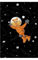 Animal Astronaut Space Tigers College Ruled Blank Journal