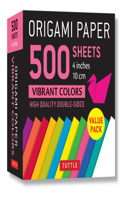 Origami Paper 500 Sheets Vibrant Colors 4 (10 CM)