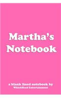 Martha's Notebook: a blank lined notebook by WhichHead Entertainment