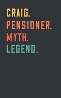 Craig. Pensioner. Myth. Legend.