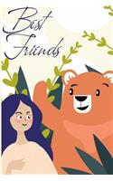 Best Friends: 6×9 120 Pages Ruled journal, bear gifts for women best bear journal notebook