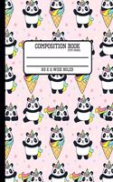 Composition Book Cute Panda Wide Ruled