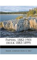 Papers, 1882-1901 (bulk 1883-1899)