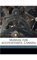 Manual for Accountants, Canada Volume 1