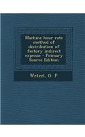 Machine Hour Rate Method of Distribution of Factory Indirect Expense