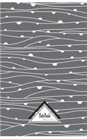 Notebook Journal Dot-Grid, Graph Grid, Lined, Blank No lined: Abstract Wave Line Grey White: Small Pocket Notebook Journal Diary, 120 pages, 5.5" x 8.5"(Blank Notebook Journal)