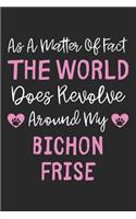 As A Matter Of Fact The World Does Revolve Around My Bichon Frise: Lined Journal, 120 Pages, 6 x 9, Bichon Frise Dog Owner Gift Idea, Black Matte Finish (As A Matter Of Fact The World Does Revolve Around My Bichon F