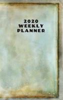 2020 Weekly planner: January 1, 2020 - December 31, 2020 calendar baby blue vintage frame cover