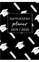 Semester Planer 2019 / 2020: A5 Coole Geschenkidee KARIERT zum Studium - Notizbuch für Studenten - Studienbeginn - Erstes Semester - Pruefung - Geburtstag - Terminkalender