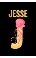 Jesse: Journal (Diary, Notebook) Personalized Custom Name Alphabet Jellyfish Birthday Gift for Boys
