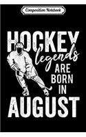 Composition Notebook: Ice Hockey Players Born In April Men Boys Birthday Journal/Notebook Blank Lined Ruled 6x9 100 Pages