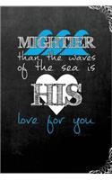 Mightier Than The Waves of the Sea is His Love for You: Journal for Prayer or Sermon Notes. Bible Study Diary