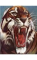 Tiger Notebook: 8.5 X 11 202 Wide Ruled Pages