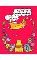 My Big Fat Journal Notebook For Cat Lovers Funny Flying Cartoon Cat 4: 300 Plus Pages, Jumbo Sized Plain, Blank Unlined Journal Notebook For Journaling, Writing, Planning and Doodling In Large 8.5 by 11 Size.(39 Jumbo Plain Journal Series 3)