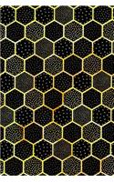 Bullet Journal Notebook Polka Dots and Hexagons Pattern 6