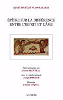 Epitre Sur La Difference Entre l'Esprit Et l'Ame