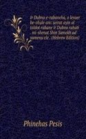 Ir Dubno e-rabaneha, o levaer be-ohale am: seirat ayin al toldot rabane ir Dubno rabati . mi-shenat Shin Samekh ad yamenu ele . (Hebrew Edition)