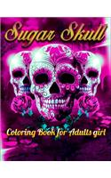 Sugar Skull Coloring Book for Adults girl