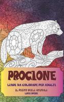 Libri da colorare per adulti - Linee spesse - Il regno degli Animali - Procione