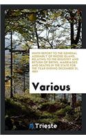 Ninth Report to the General Assembly of Rhode Island, Relating to the Registry and Return of Births, Marriages and Deaths in the State for the Year En