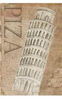 Tuscany Piza Tower: small lined Notebook / Travel Journal to write in (6'' x 9'')