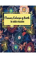 Flower Coloring Book for Adults Relaxation