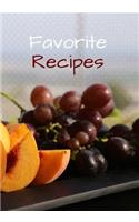 Favorite Recipes: Blank Recipe Journal & Cook Book to Write In - Organizer Family Recipes (7 x 10, 125 pages) Cooking Gift(1 Delicious Cookbooks)